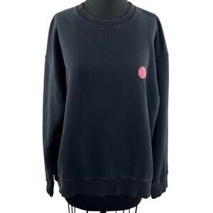 NUDIE JEANS CO Black Cotton Lukas NJCO Pink Circle Pullover Sweatshirt Sz XL